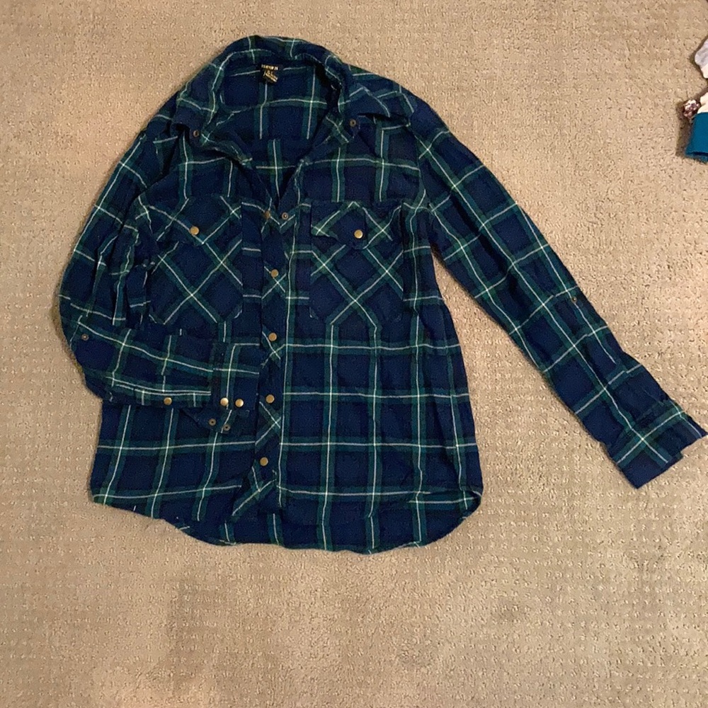 Blue and Green Flannel
